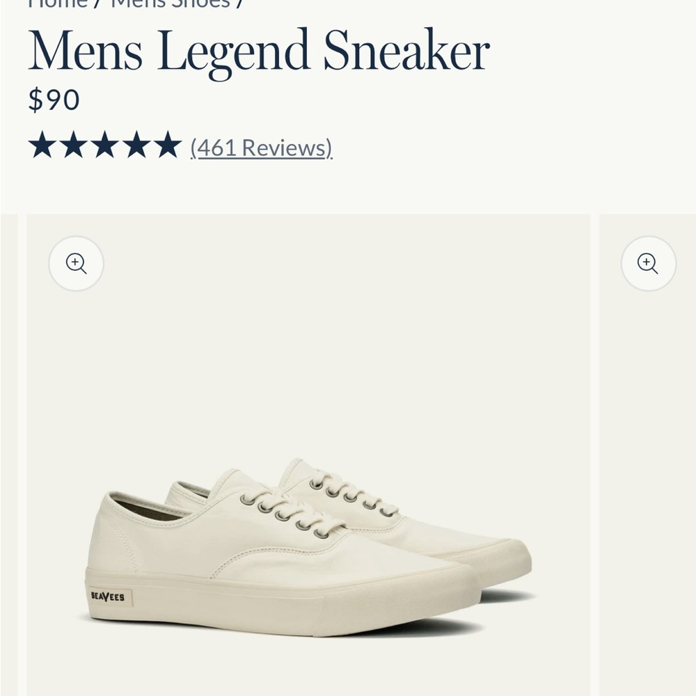 SeaVees Men's Legend Sneaker - Cream